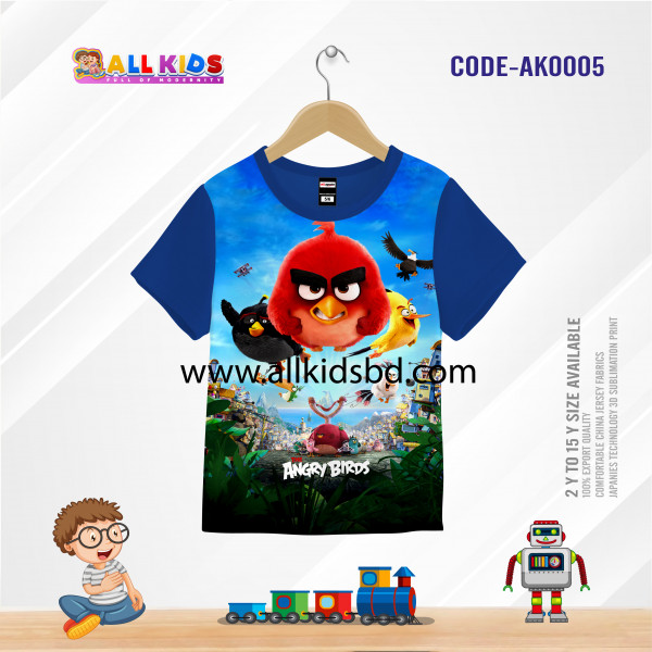 ANGRY BIRDS KIDS 3D T-SHIRT HALF SLEEVE-AK0005