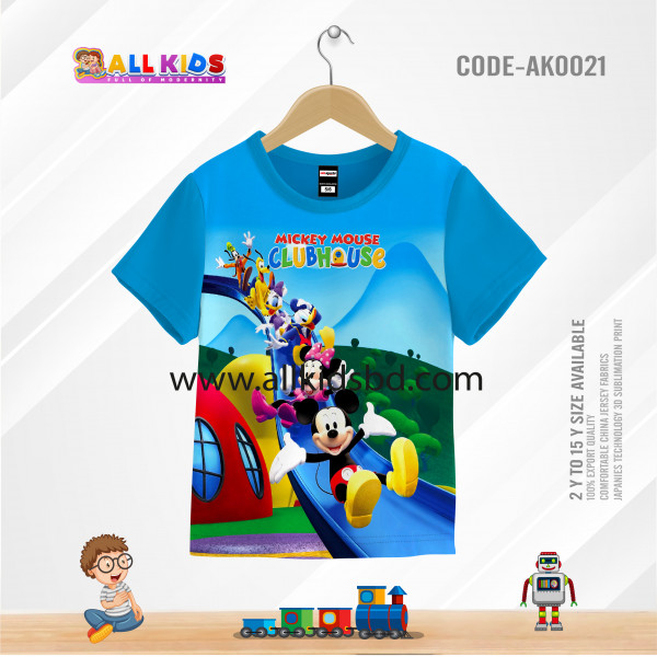 MICKEY MOUSE KIDS 3d T-SHIRT HALF SLEEVE (SUBLIMATION PRINT)-AK0021