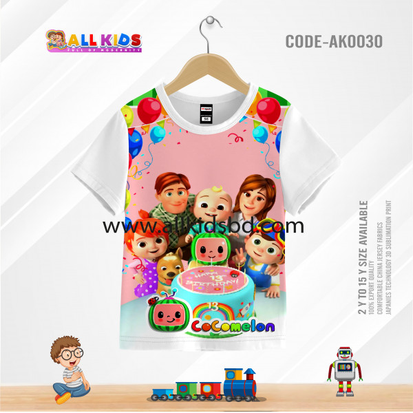 COCOMELON KIDS 3D T-SHIRT HALF SLEEVE-AK0030