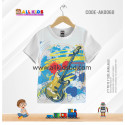 GITTER YELLOW KIDS 3D T-SHIRT HALF SLEEVE-AK0060