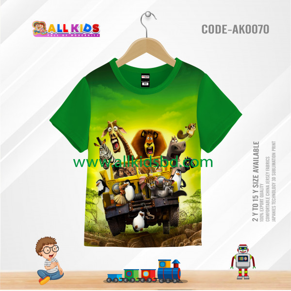 ANIMAL ZOO KIDS 3D T-SHIRT HALF SLEEVE-AK0070