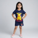  T-shirt & half pant set pokemon navy design-AKSETC8.2