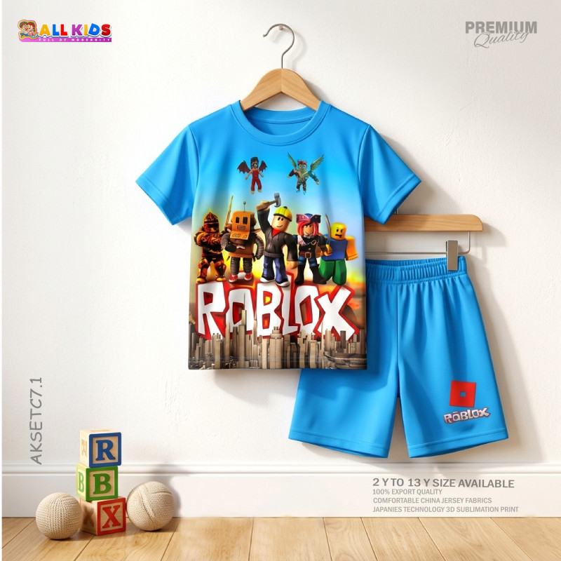  T-shirt & half pant set roblox design-AKSETC7.1