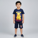  T-shirt & half pant set pokemon navy design-AKSETC8.2