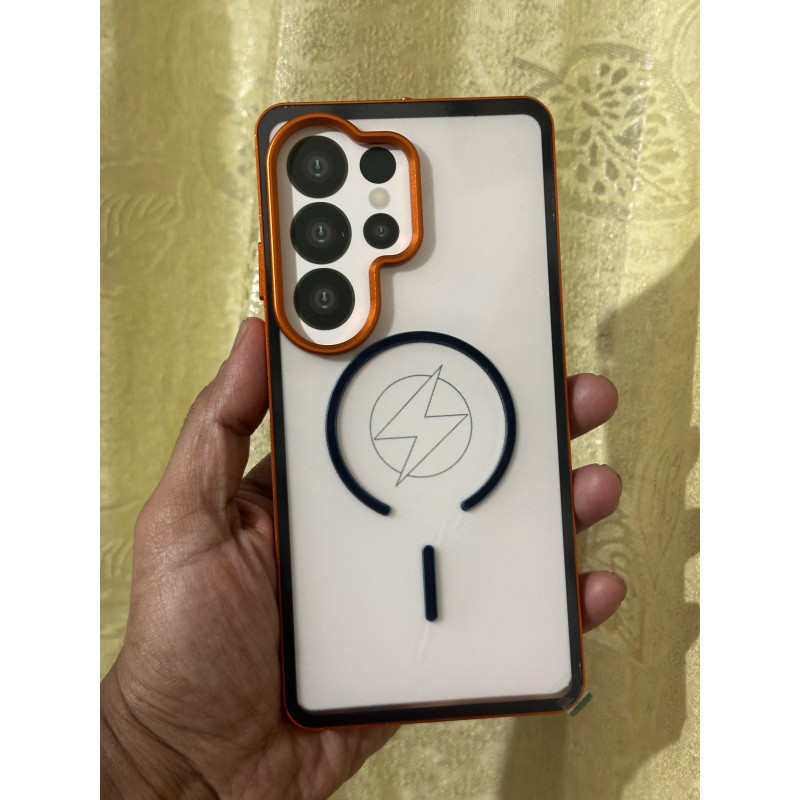 AeroMag Metal Bumper Frosted Case For Samsung