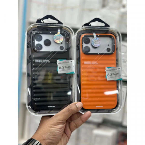 YOUNGKIT For iPhone 17 Pro Max Case Compatible with MagSafe Suitcase Texture IMD TPU Phone Cover