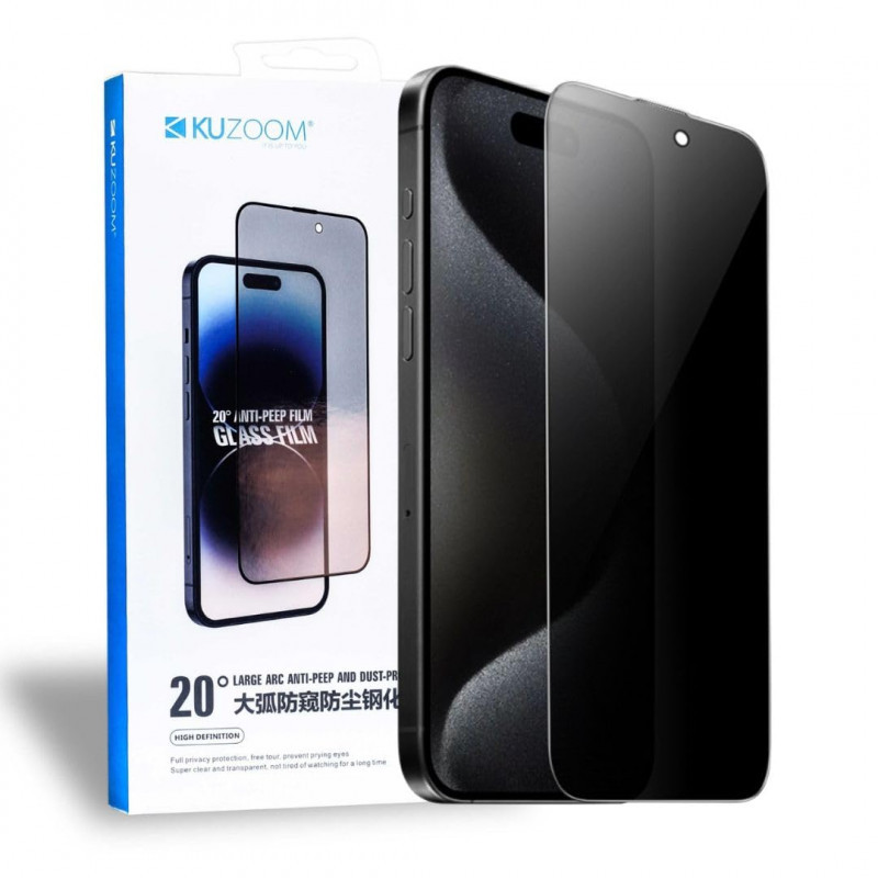 KUZOOM Privacy Tempered Glass Protector for - iPhone