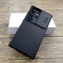 Luxury Window Sliding Camera Protect Cover Design PC + TPU Phone Case For Samsung Galaxy Ultra Series