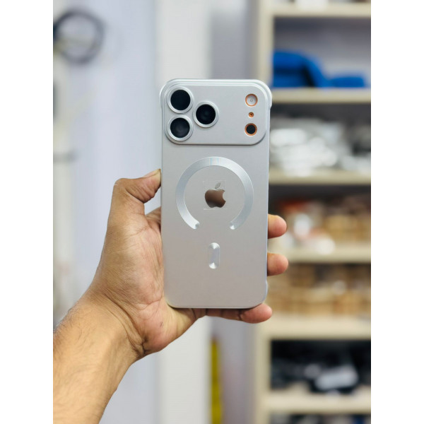 Premium 2 Cut (Poly Carbonate Metarial ) Magsafe Case With Lense Protection