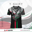 Free Palestine Green Half Sleeve Four Part Sublimation Print For T-Shirt -AS4PH6
