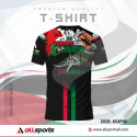 Free Palestine Green Half Sleeve Four Part Sublimation Print For T-Shirt -AS4PH6