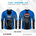 Yamaha Fz-S Version 3 Blue Bike Full Sleeve Four Part Sublimation Print For Premium Bike T-Shirt -AS16