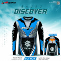 Discover Blue Bike Full Sleeve Four Part Sublimation Print For Premium Bike T-Shirt - AS02