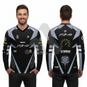 Yamaha Fz-S Version 2 Black Bike Full Sleeve Four Part Sublimation Print For Premium Bike T-Shirt - AS03