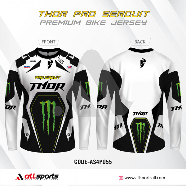 Thor Pro Circuit Racing Full Sleeve Four Part Sublimation Print For Bike T-Shirt -AS4P055 