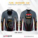 YAMAHA FZS VERSION 3.0 GREY COLOUR BIKE T-SHIRT FULL SLEEVE (4 PART SUBLIMATION PRINT)-AS4P077