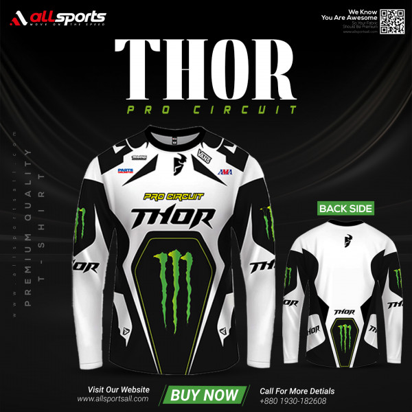 Thor Pro Circuit Racing Full Sleeve Four Part Sublimation Print For Bike T-Shirt -AS4P055 