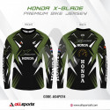  Honda X-Blade Green Full Sleeve Four Part Sublimation Print For Bike T-Shirt -AS4P074