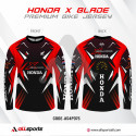 Honda X-Blade Red Full Sleeve Four Part Sublimation Print For Bike T-Shirt -AS4P075 