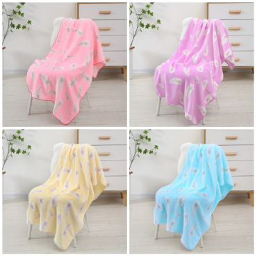 Feather Printed Microfiber Shower Bathing Towel A