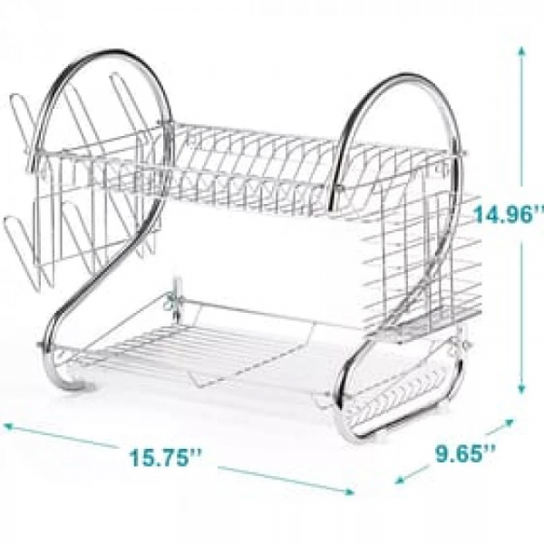 2 Layer Plate Storage - Kitchen Rack