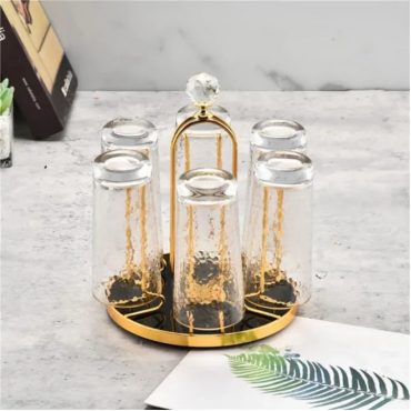 Golden Glass Stand Holder