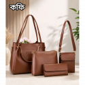 4pcs Combo Women Best Leather Tote Bag(coffe) 