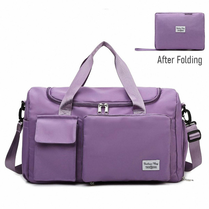 Fashionable Large Capacity Travel & Gym Bag (light purple colour)Code : 185