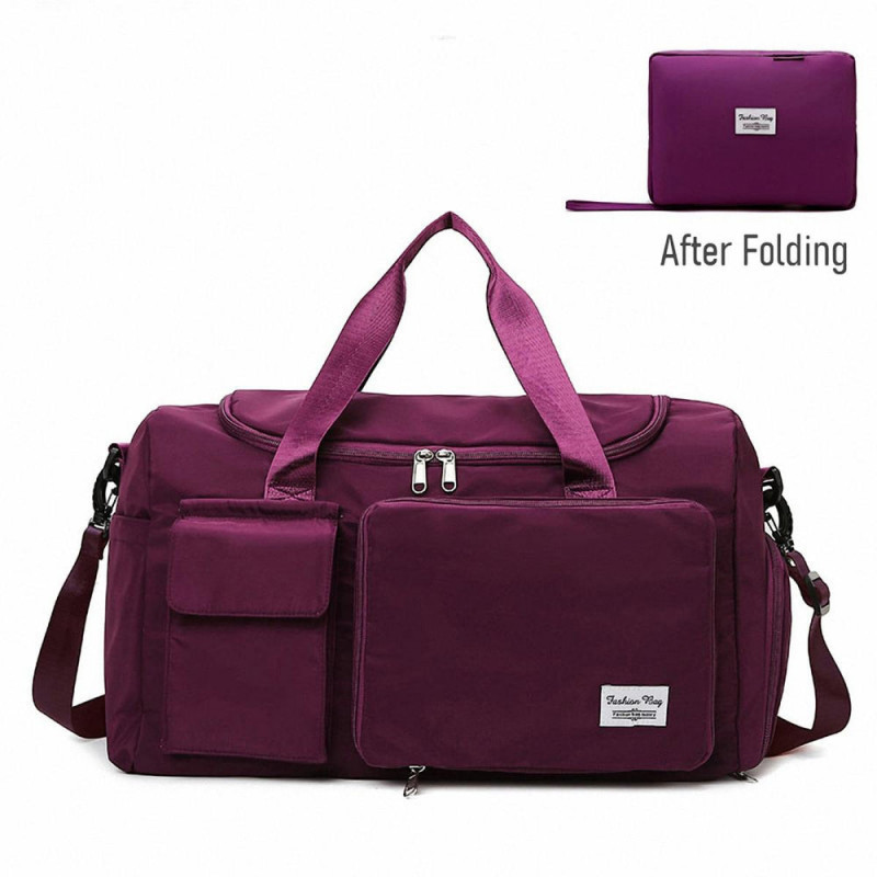 Fashionable Large Capacity Travel & Gym Bag (deep purple colour)Code : 185