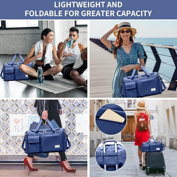 Fashionable Large Capacity Travel & Gym Bag (Black colour)Code : 185