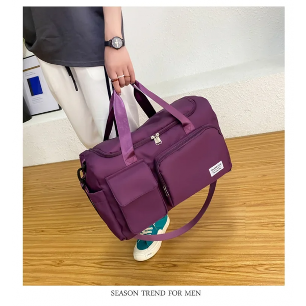 Fashionable Large Capacity Travel & Gym Bag (deep purple colour)Code : 185