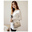 2 Genuine Soft Leather Handbag  (khaki)