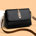 2 Genuine Soft Leather Handbag  (Black)