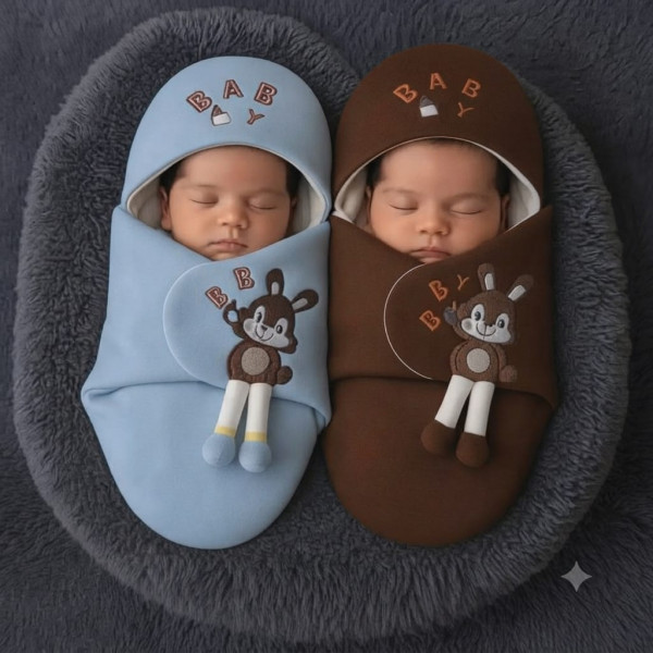 ২ পিচ NEW ওরিজিনাল চায়না Baby Blanket (Coffee+paste)