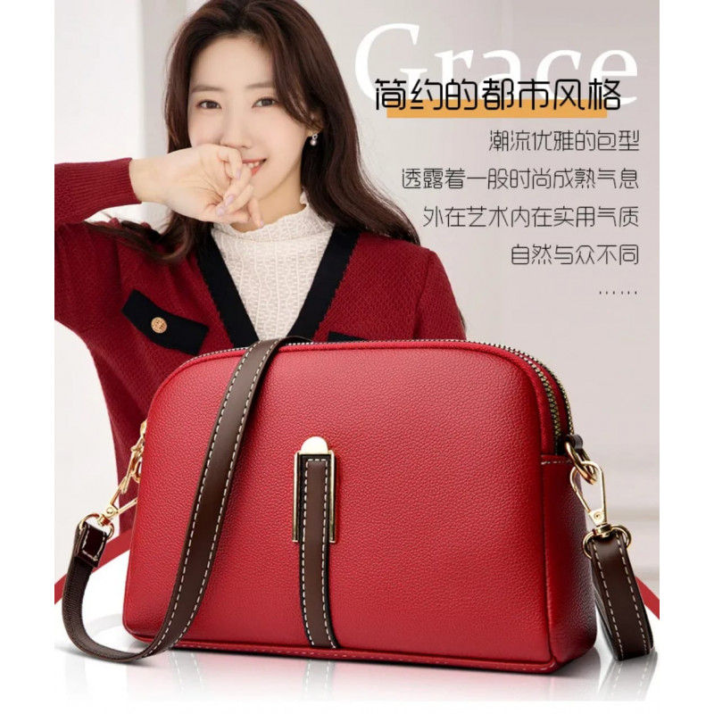  Mini Elegant Ladies cossbody bag (Meroon)