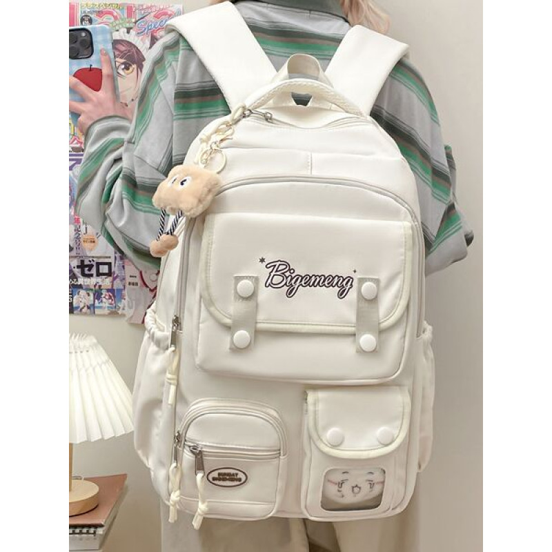  Kids Backpack Children School Bags Waterproof .class 1-8 {cream }Code : 3