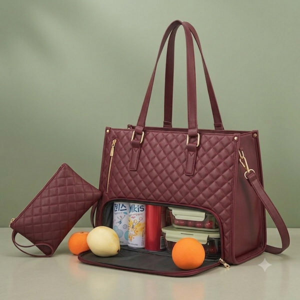  Spot New Lunch Bag  (Meroon)