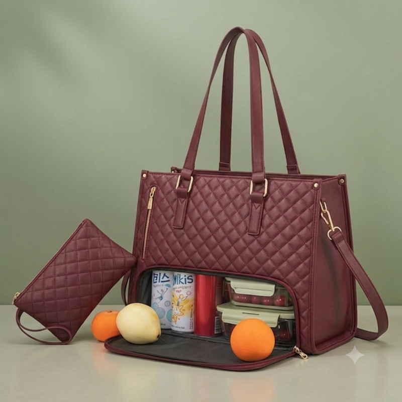  Spot New Lunch Bag  (Meroon)