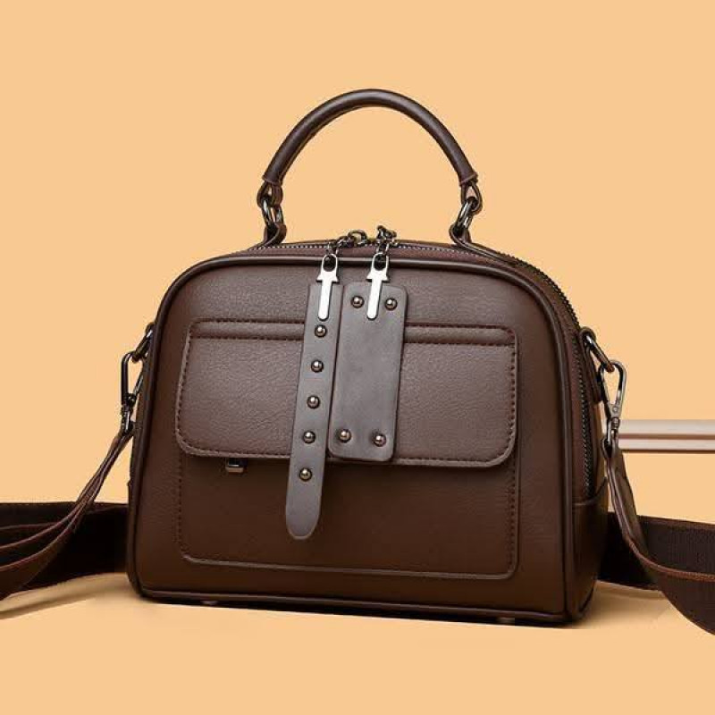 High end ladies' handbag multi-layer large capacity commuting bag(coffee) Code : 230