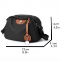 Gelory Casual Travel Waterproof Messenger Bag Trendy {black}