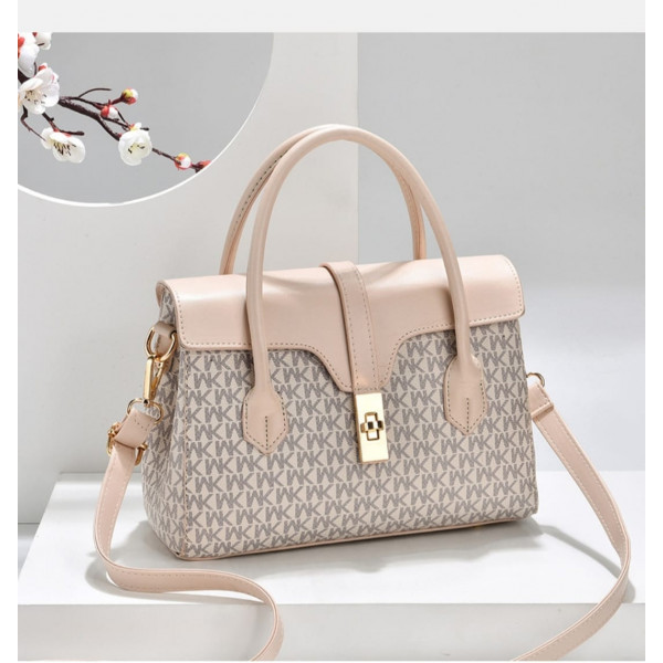 High Quality MK Design American Fashion New Handbag(Cream)