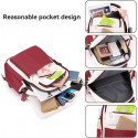  Middle School, High School, and College Students' Schoolbags Stain-Resistant Backpacks ( Meroon)
