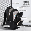  Middle School, High School, and College Students' Schoolbags Stain-Resistant Backpacks ( Black)