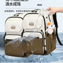  Middle School, High School, and College Students' Schoolbags Stain-Resistant Backpacks ( Brown)
