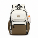  Middle School, High School, and College Students' Schoolbags Stain-Resistant Backpacks ( Brown)