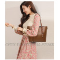Luxury cow leather Tote bag.(Brown colour)