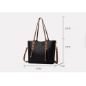 Luxury cow leather Tote bag.(Black colour)