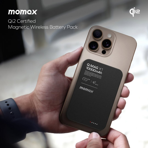 .10000mAh magnetic wireless Battery Pack momax .Ultra Slim Q.MAG X1. 15W    . বাংলাদেশের সবচাইতে কম প্রাইজে| অফার থাকবে আগামী 3দিন|