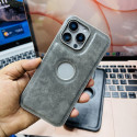 Premium logo cut leather  mobile case .