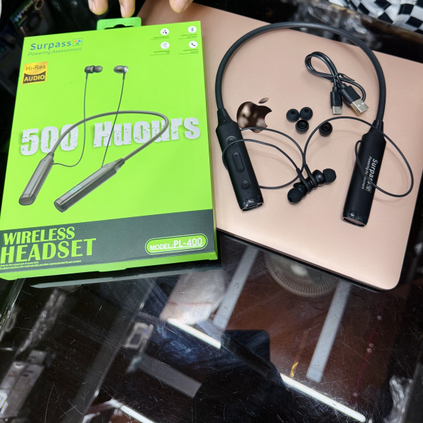 Surpass PL 400  wireless nick bend . 500 ঘন্টা ব্যাকআপ পাবেন|.ডিসপ্লে তে চার্জিং পার্সেন্টেজ দেখতে পারবেন| প্রায় ১ মাস পর্যন্ত use করতে পারবেন ।magnetic on off